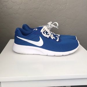 Blue nike shoes